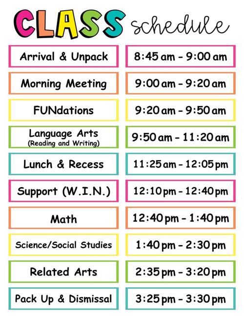 Class Schedule